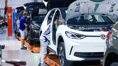 독일 자동차 산업의 가동률이 약 78%로 하락